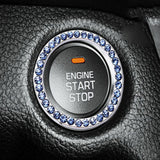 Max Engine Start Stop Ignition Ring Bling Crystal Diamond Decal Sticker Pink