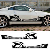 Max Maxb 2pcs Car Rear View Side Mirror Body Stripe Vinyl Sticker DIY Graphic Black