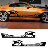 Max Maxb 2pcs Car Rear View Side Mirror Body Stripe Vinyl Sticker DIY Graphic Black