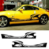 Max Maxb 2pcs Car Rear View Side Mirror Body Stripe Vinyl Sticker DIY Graphic Black