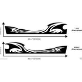 Max Maxb 2pcs Car Rear View Side Mirror Body Stripe Vinyl Sticker DIY Graphic Black