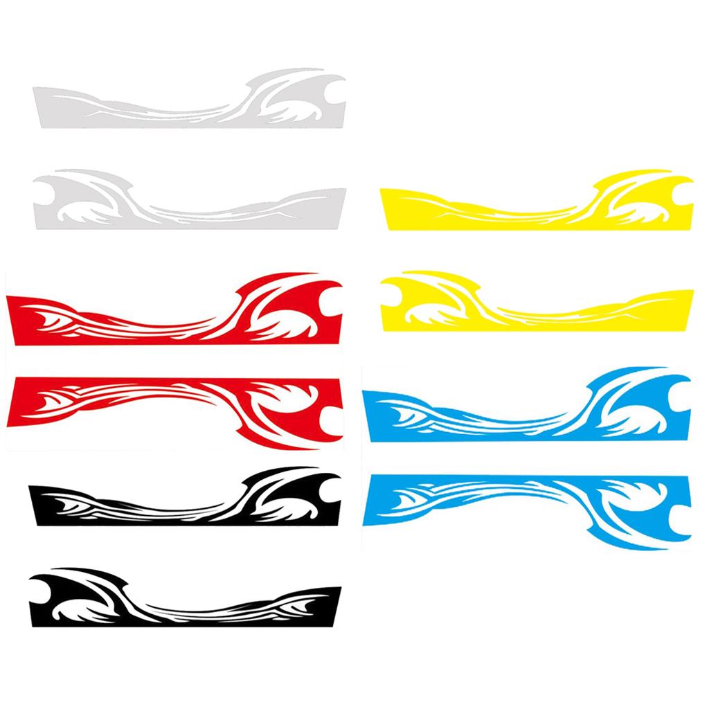 Max Maxb 2pcs Car Rear View Side Mirror Body Stripe Vinyl Sticker DIY Graphic Black