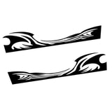 Max Maxb 2pcs Car Rear View Side Mirror Body Stripe Vinyl Sticker DIY Graphic Black