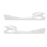 Max Maxb 2pcs Car Rear View Side Mirror Body Stripe Vinyl Sticker DIY Graphic White