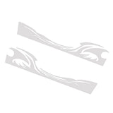 Max Maxb 2pcs Car Rear View Side Mirror Body Stripe Vinyl Sticker DIY Graphic White