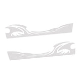 Max Maxb 2pcs Car Rear View Side Mirror Body Stripe Vinyl Sticker DIY Graphic White