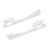 Max Maxb 2pcs Car Rear View Side Mirror Body Stripe Vinyl Sticker DIY Graphic White