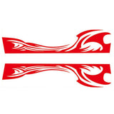 Max Maxb 2pcs Car Rear View Side Mirror Body Stripe Vinyl Sticker DIY Graphic Red