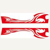 Max Maxb 2pcs Car Rear View Side Mirror Body Stripe Vinyl Sticker DIY Graphic Red