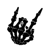 Max Maxb Unique Skull Skeleton Bone Finger Flipping Off Car Decal / Sticker Black