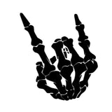 Max Maxb Unique Skull Skeleton Bone Finger Flipping Off Car Decal / Sticker Black