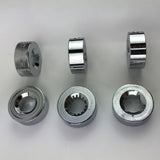 Maxbell 1 Pair Chrome Billet Aluminum Window Crank Handle Kit 4-1/4 Universal