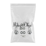 Maxbell 1 Pair Chrome Billet Aluminum Window Crank Handle Kit 4-1/4 Universal