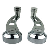 Maxbell 1 Pair Chrome Billet Aluminum Window Crank Handle Kit 4-1/4 Universal