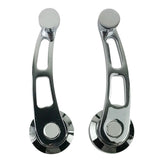 Maxbell 1 Pair Chrome Billet Aluminum Window Crank Handle Kit 4-1/4 Universal