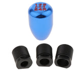 Maxbell 5 Speed Car Manual Shift Knob Gear Stick Shifter Lever Aluminum Alloy Blue