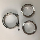 Max Maxb Car V-Band Clamp,Exhaust pipe clamp -304 Stainless Steel Silver 2.25inch