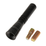 Maxbell Antenna Mini 6cm/2.4inch Car Universal Radio Mast short Alloy Aluminum Black