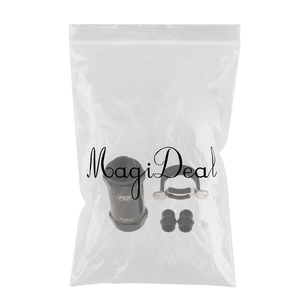 Max Aluminum Billet Fuel Filter with Bracket Adapter Universal 100MM AN10
