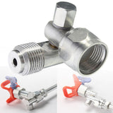 Max Aluminium Alloy Silver Swivel Joint Tool Adapter Fit for Airless Sprayer Gun