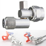 Max Aluminium Alloy Silver Swivel Joint Tool Adapter Fit for Airless Sprayer Gun
