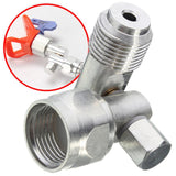 Max Aluminium Alloy Silver Swivel Joint Tool Adapter Fit for Airless Sprayer Gun