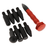 Max 9 Pieces Paintless Dent Repair Tap Down Pen Tips Dent Removal Tools Orange