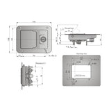 Max Paddle Entry Door Lock Latch Handle Knob Deadbolt RV Camper Trailer