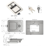 Max Paddle Entry Door Lock Latch Handle Knob Deadbolt for RV Camper Trailer