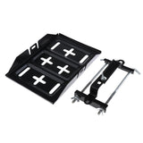 Max Universal Car Battery Tray Recessed Slots Metal Black 28cm tray +23cm bracket