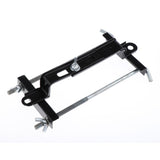 Max Universal Car Battery Tray Recessed Slots Metal Black 28cm tray +23cm bracket