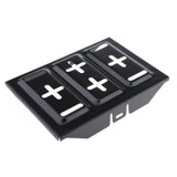 Max Universal Car Battery Tray Recessed Slots Metal Black 28cm tray +23cm bracket