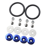 Max Maxb Quick Release Fasteners For Car Bumpers Trunk Fender Hatch Lids Kit Blue