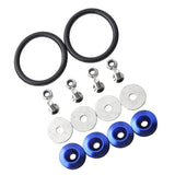 Max Maxb Quick Release Fasteners For Car Bumpers Trunk Fender Hatch Lids Kit Blue