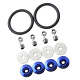 Max Maxb Quick Release Fasteners For Car Bumpers Trunk Fender Hatch Lids Kit Blue