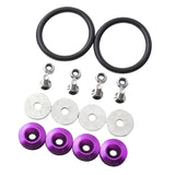 Max Maxb Quick Release Fasteners For Car Bumpers Trunk Fender Hatch Lids Kit Purple