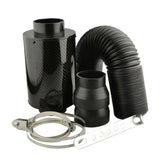 Maxbell Carbon Fibre Air Intake Filter Induction Kit Fan Cold Air Feed Pipe Clamps