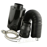 Maxbell Carbon Fibre Air Intake Filter Induction Kit Fan Cold Air Feed Pipe Clamps