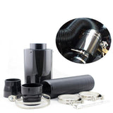 Maxbell Carbon Fibre Air Intake Filter Induction Kit Fan Cold Air Feed Pipe Clamps