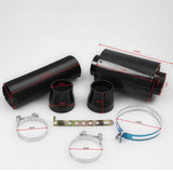 Maxbell Carbon Fibre Air Intake Filter Induction Kit Fan Cold Air Feed Pipe Clamps