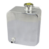 Maxbell Aluminium Coolant Tank 2.5L Oil Catch Can Breather Tank TIG Welded Silver