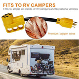 Maxbell 12'' RV Power Cord Adapter 30 amp Male to 50 amp Female Camper NEW HOT
