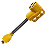 Maxbell 12'' RV Power Cord Adapter 30 amp Male to 50 amp Female Camper NEW HOT