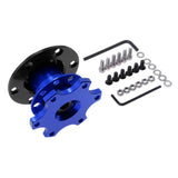 Maxbell Racing Quick Release Snap Off Hub Adapter for 6-hole Steering Wheel Blue