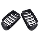 Max Set Left&Right Front Hood Grills Replace for BMW OEM51138208685/86 E46 Black