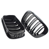 Max Set Left&Right Front Hood Grills Replace for BMW OEM51138208685/86 E46 Black