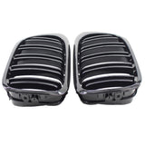 Max Set Left&Right Front Hood Grills Replace for BMW OEM51138208685/86 E46 Black