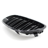 Max Front Gloss Black Kidney Twin Fins Grilles For BMW E60 E61 M5 5 Series 03-10