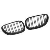 Max Front Gloss Black Kidney Twin Fins Grilles For BMW E60 E61 M5 5 Series 03-10
