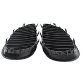 Max Front Gloss Black Kidney Twin Fins Grilles For BMW E60 E61 M5 5 Series 03-10
